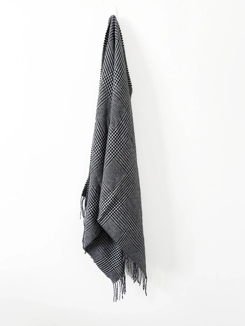 J.Crew Glen Plaid Cape Scarf – Black/White